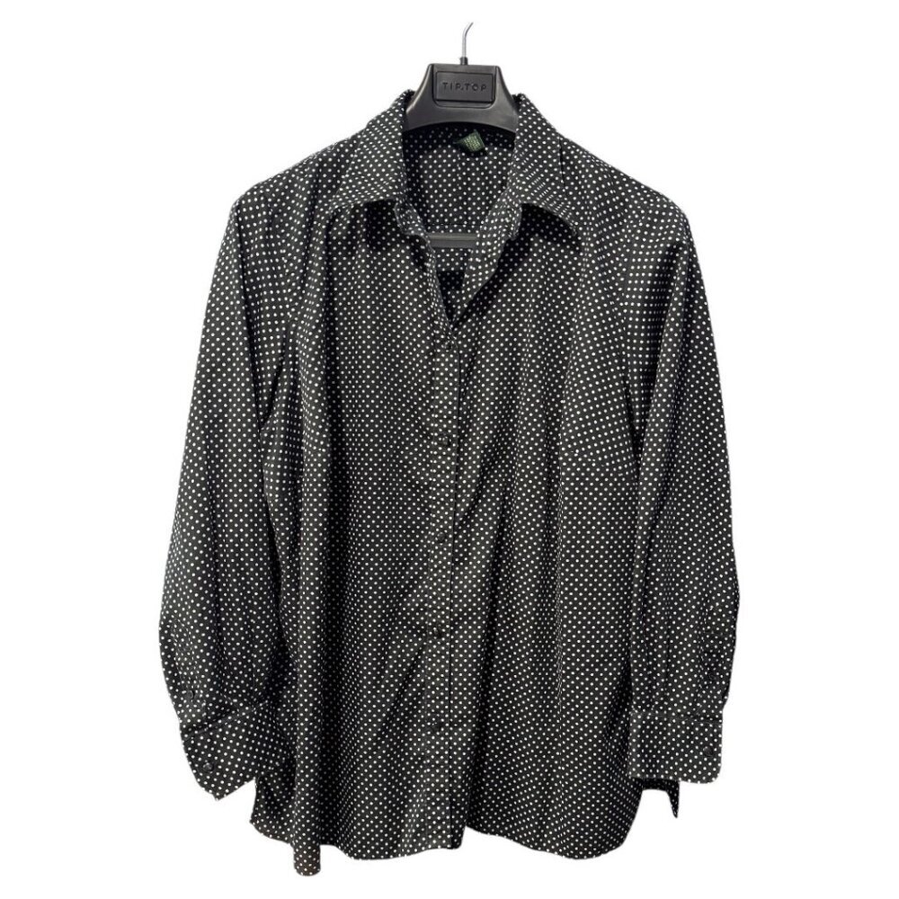 Lauren Ralph‎ Lauren 2X Womens Polka Dot Button Up Shirt